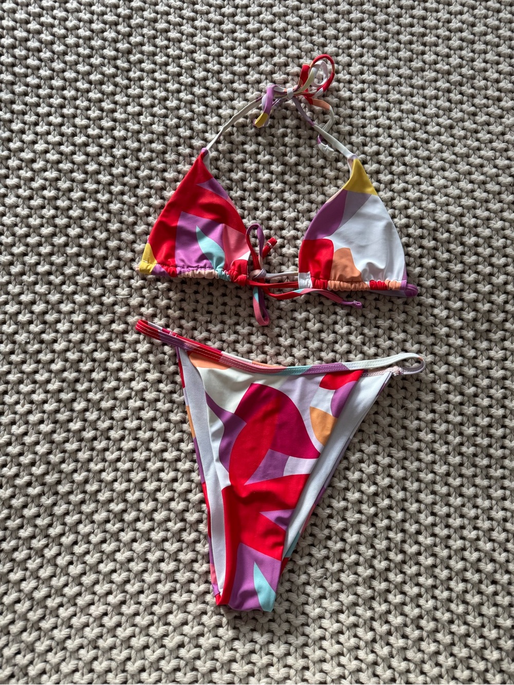 Colorful Abstract Triangle Bikini Set